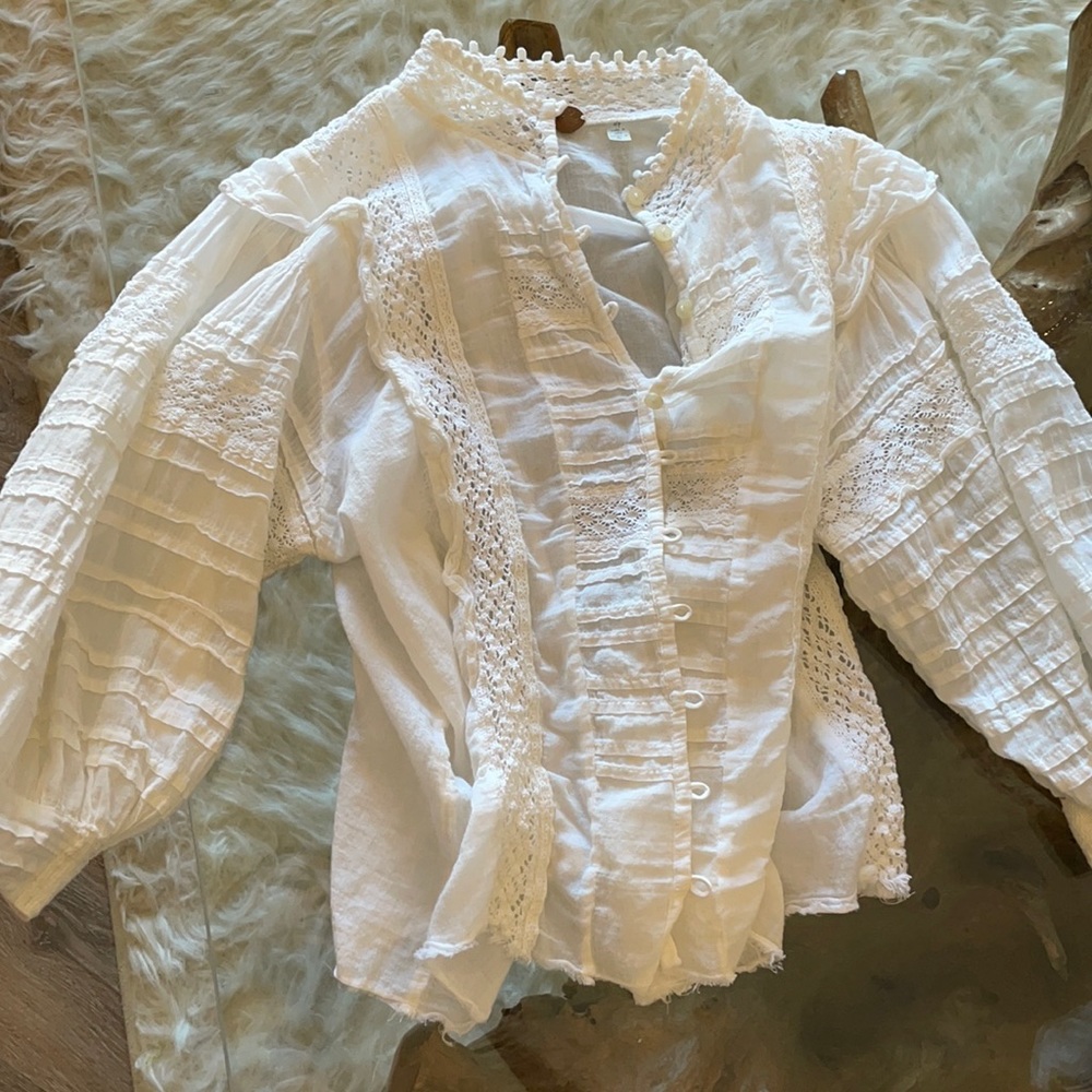 Free people white blouse